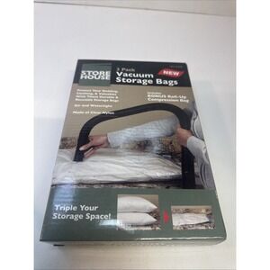 3-Pack Vacuum Storage Bags (1 Large, 2Med) Plus Bonus Roll Up Bag